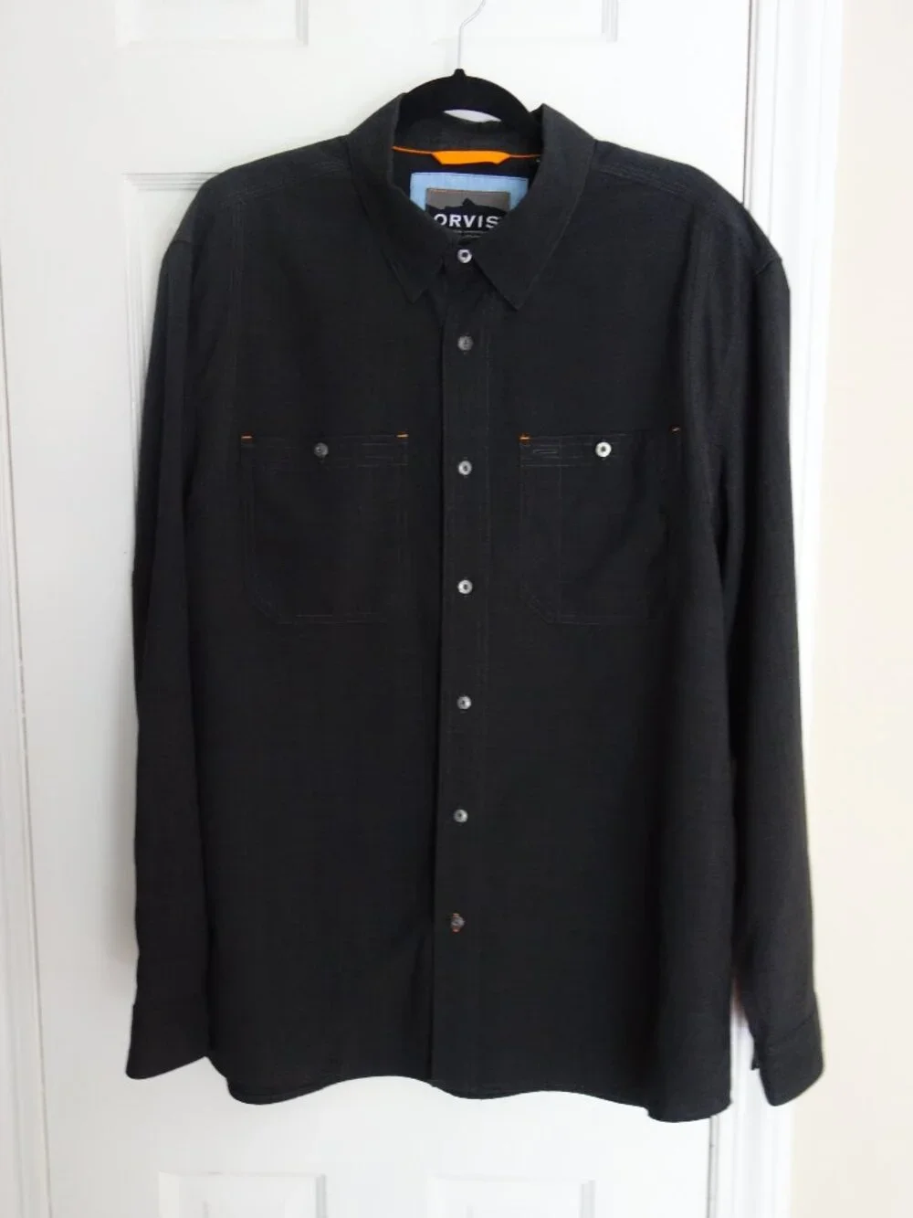 EUC ORVIS Gray Outdoor / Fishing Long Sleeve Light Weight Button Shirt – Men’s L - Picture 7 of 9